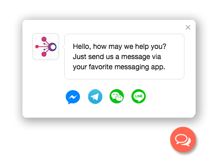 Floating Chat Button for WhatsApp, Facebook Messenger, Line etc ...